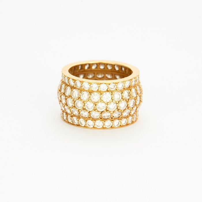 CARTIER - Yellow gold band ring paved with diamonds