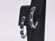 Boucles d'oreilles Boucles d'oreilles en or blanc avec diamants et saphir 58 Facettes 2130