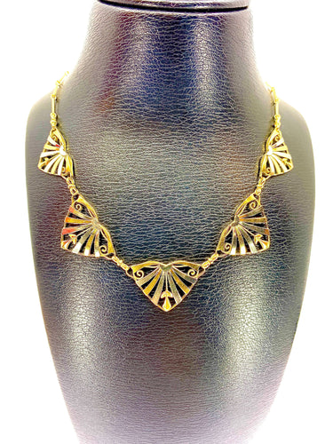 Collier Collier draperie en or jaune et or blanc, époque 1900/1930 58 Facettes AB394