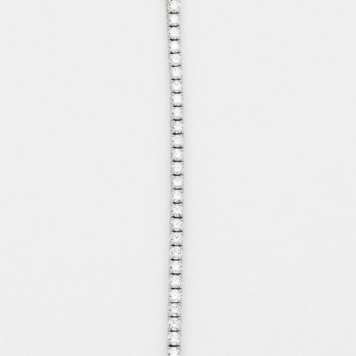 Collier Collier tennis or blanc et diamants 58 Facettes