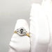 Bague 53 Bague or jaune saphir et diamants 58 Facettes