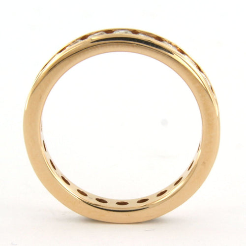 Bague 55 Bague d'éternité en or rose, diamants taille brillant jusqu'à 1,50 ct 58 Facettes