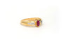 Bague 49 Bague en or jaune sertie d'un rubis et de diamants 58 Facettes B565