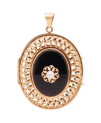 Pendentif Pendentif Or rose 18K Onyx Perle 58 Facettes BO220334/MEDAILLONONYXCISELE