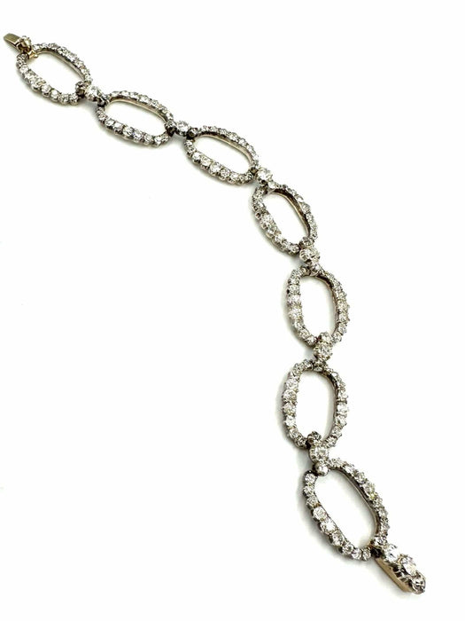 Bracelet Bracelet 19ème or, argent et diamants 6.80ct env. 58 Facettes