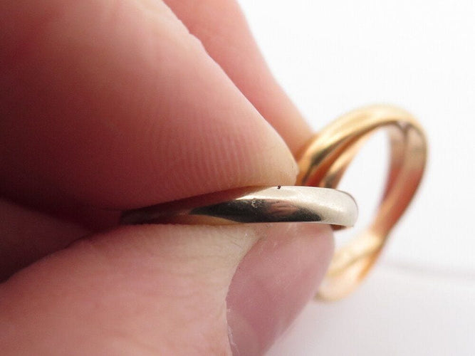 Bague 47 bague CARTIER trinity pm 3 anneaux ors 18k t47 jaune rose gris en 58 Facettes 267314