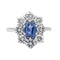 Bague 52 Bague Pompadour Or blanc Saphir, Diamant 58 Facettes 3884540CN