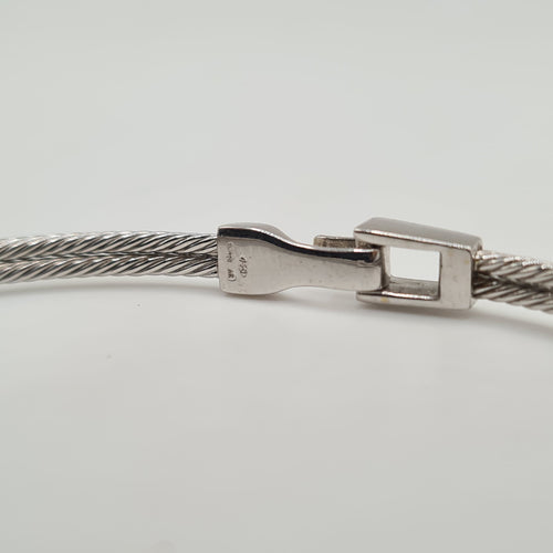 Pırlanta taşlı beyaz altın bilezik