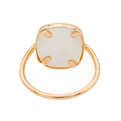 Bague 55 Ginette NY Bague White MOP antique ring Or rose Nacre 58 Facettes 3089114CN