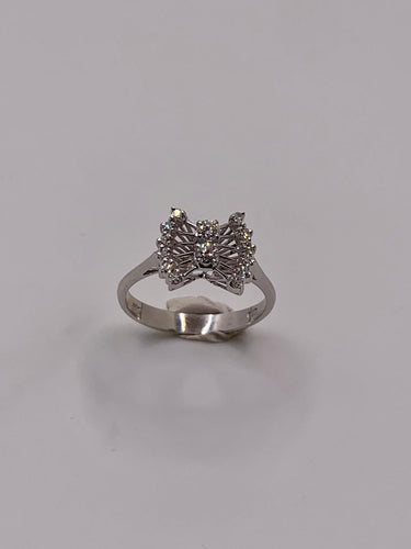 Bague 55 Bague vintage or blanc diamants 58 Facettes