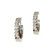 Boucles d’oreilles créoles en or blanc et diamants 58 Facettes