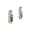 Boucles d’oreilles créoles en or blanc et diamants 58 Facettes