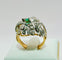 Bague Bague en or avec diamants et une émeraude 58 Facettes 50288