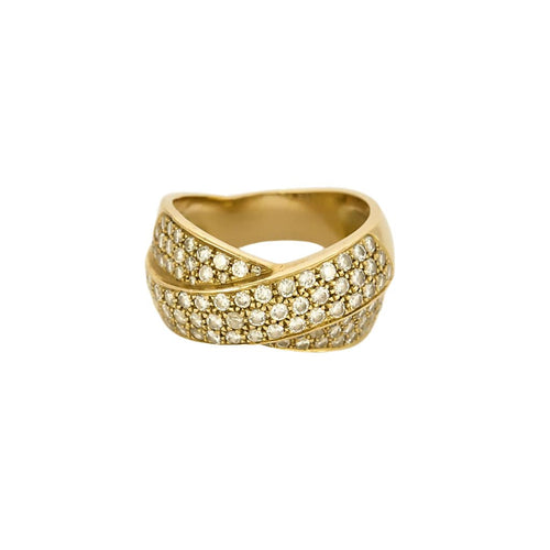 Bague 55 Bague en or jaune et diamants 58 Facettes CRE0100X3