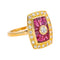 Bague 54 Bague Or jaune Diamant, Rubis 58 Facettes 4745020CN