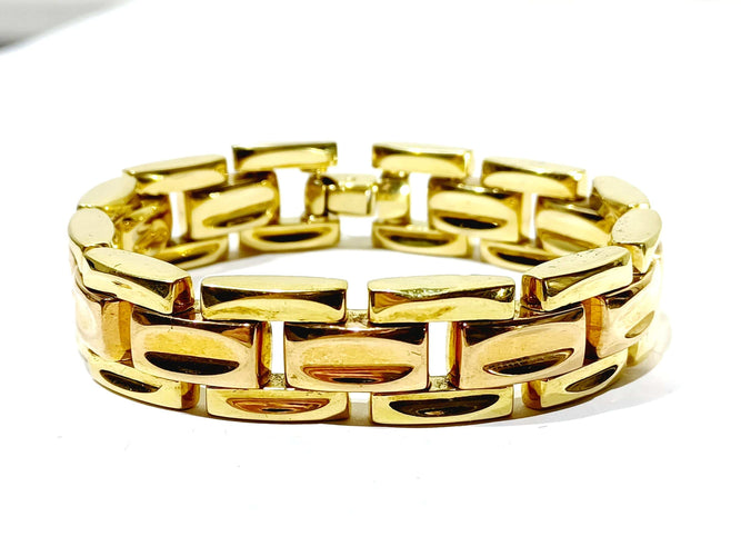 Bracelet Bracelet en or rose et jaune 58 Facettes