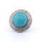Bague 57 Bague Art Déco or jaune turquoise diamants 58 Facettes