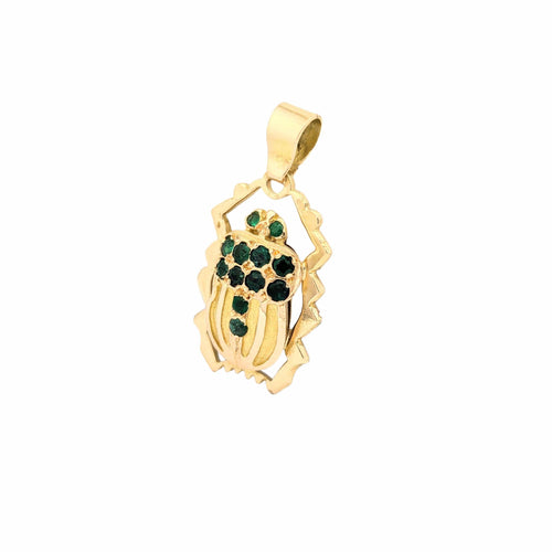 Pendentif Pendentif animalier en or jaune et émeraudes 58 Facettes 31188