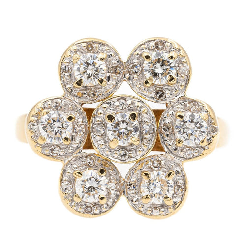 Bague 54 Bague Fleur Or jaune Diamant 58 Facettes 1991999CN