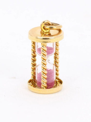 Pendentif Pendentif charms vintage sablier or jaune 58 Facettes 1099.2