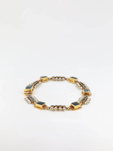 Bracelet Bracelet ancien or jaune saphirs perles fines 58 Facettes 286