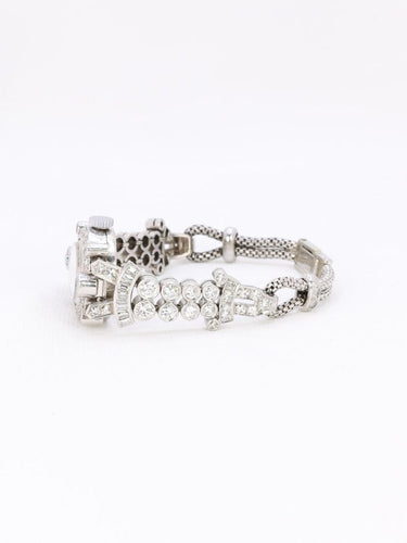 Montre Montre Art Deco or blanc platine diamants 58 Facettes 1088.1
