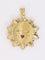 Pendentif Pendentif or jaune rubis "Il bat pour toi" grand modèle 58 Facettes 1190.4