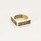 Bague 59 Bague design or jaune et saphirs bleus 58 Facettes