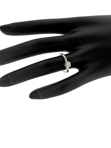 Dinh Van - Пръстен куб от бяло злато, естествен диамант 