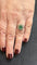 Bague 55 Bague ancienne or blanc émeraude diamants 58 Facettes