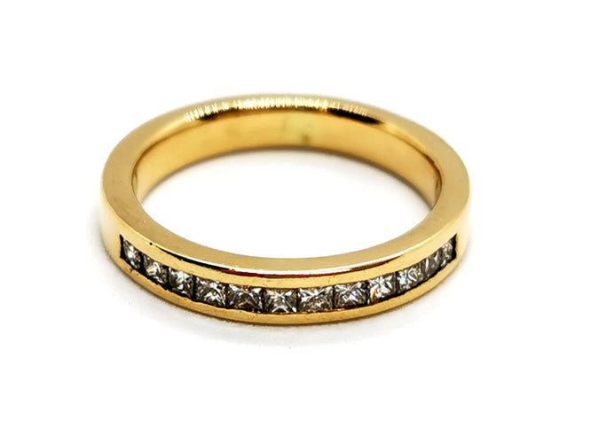 Bague 48 Bague Demi alliance Or jaune Diamant 58 Facettes 1126712CN