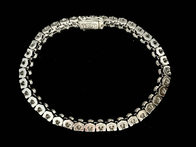 Bracelet Bracelet rivière or blanc totalisant 7.50 carats 58 Facettes