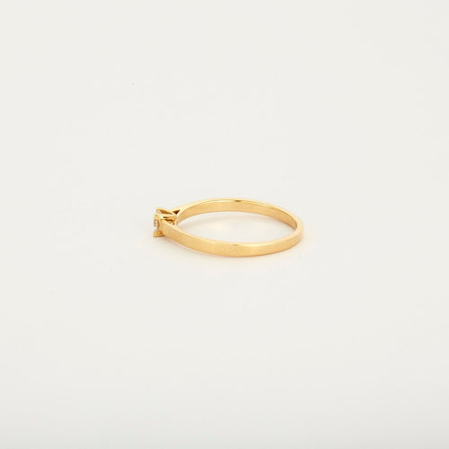 Bague 54 Solitaire or jaune serti d'un diamant 58 Facettes 3121253