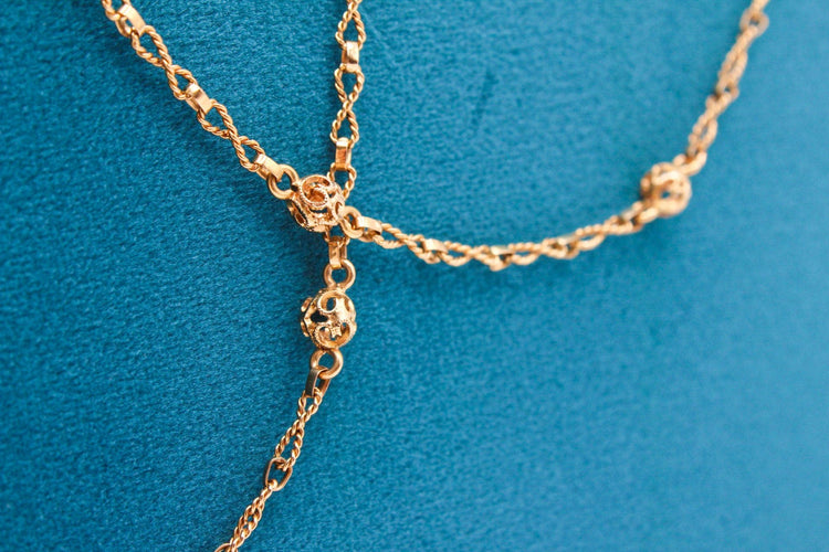 Collier Long collier or jaune 58 Facettes 250027