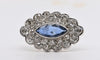 Broche Sapphire Diamonds White Gold 18 Carats Brooche 58 Facettes