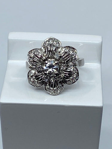 Bague 48 Bague Fleur Diamants 58 Facettes AB69