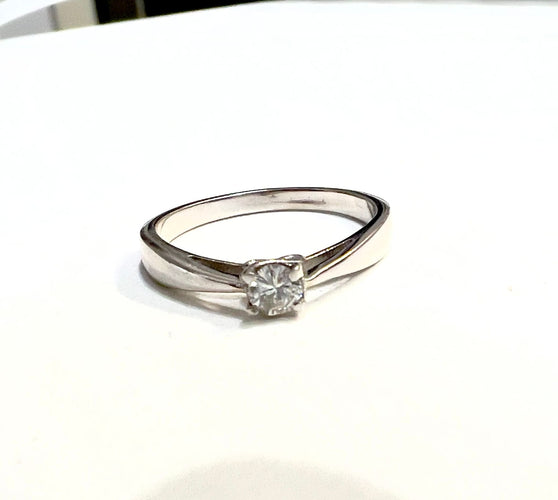 Bague 52 BAGUE CONTEMPORAINE DU XXE SIÈCLE EN OR 18 KT AVEC DIAMANT / SOLITAIRE 58 Facettes Q967A