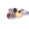 Bague 53 Bague en or jaune avec saphir et rubis 58 Facettes