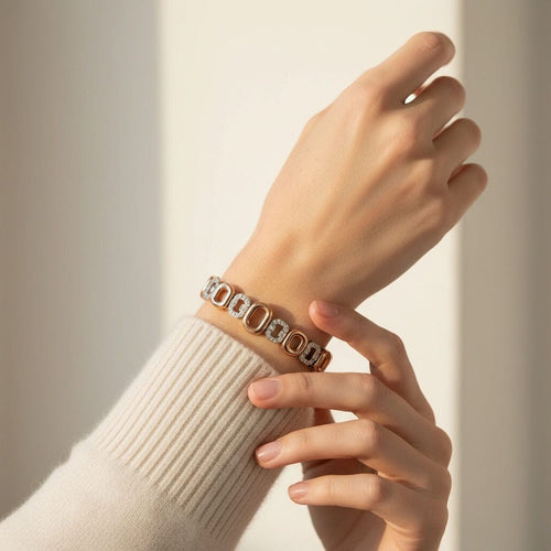 Bracelet Bracelet Rétro - Or 18 Carats, Diamants, années 1940 58 Facettes 485