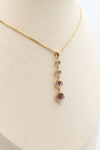 Pendentif Pendentif or jaune et améthystes 58 Facettes 250495