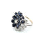 Bague 54 Bague en or blanc avec saphirs et diamants 58 Facettes