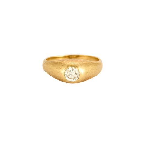 Bague 51 Bague or jaune diamant 58 Facettes LP1076