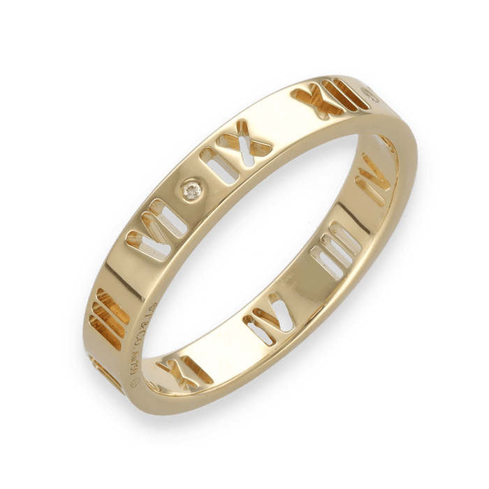 TIFFANY & CO - Ring Collection Atlas in yellow gold and diamonds