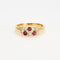 Bague 54.5 Bague Ancienne Jarretière Rubis Diamants 58 Facettes