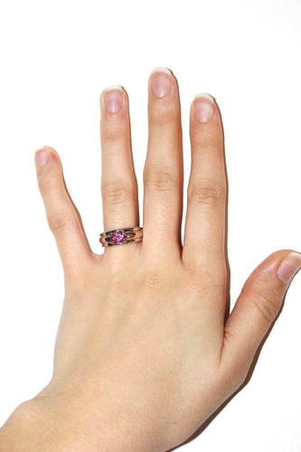 Bague 50 BOUCHERON - bague Axelle saphir rose 58 Facettes 042