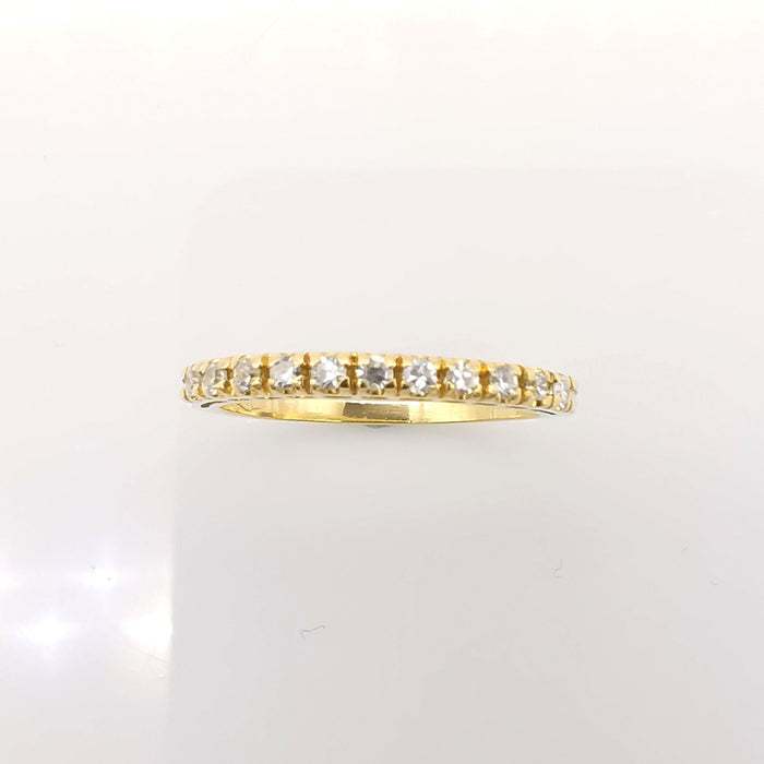 Yellow gold and diamond ring