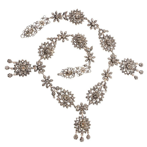 Collier L'amour d'un père : le collier de guirlande de diamants victorien des années 1850 58 Facettes 17073-0105