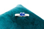 Bague 52 Bague or blanc saphir de Ceylan 58 Facettes 250230