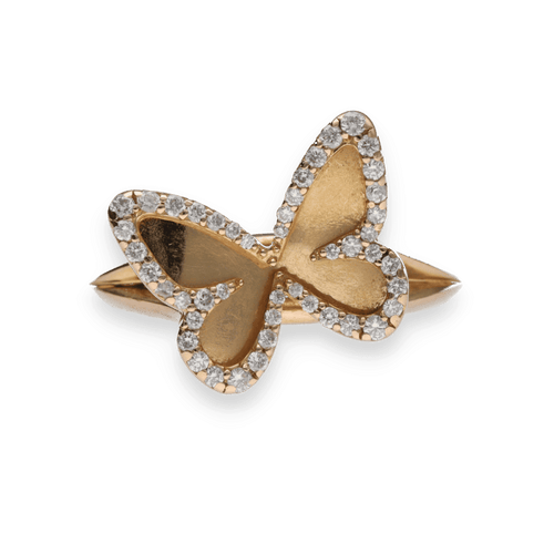Bague Bague Messika Butterfly Or rose 18k avec diamants brillants. Taille 55 58 Facettes