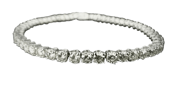Bracelet Bracelet rivière or blanc diamants 5,40 carats 58 Facettes